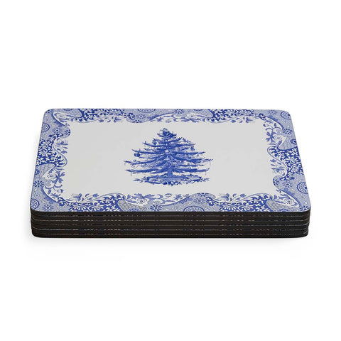 NEW - Spode - Blue Italian -  Christmas - Box Set of 6 Placemats