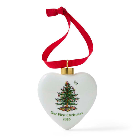 NEW - Spode Christmas Tree - Decoration - Puffed Heart - Annual 2026