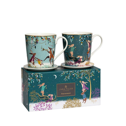NEW - Sara Miller - Woodland Tales - Mug & Coaster Gift Set