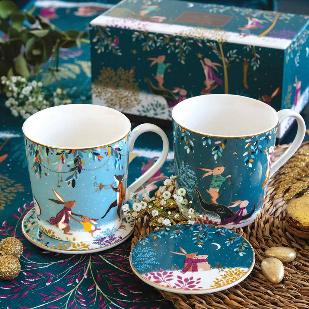 NEW - Sara Miller - Woodland Tales - Mug & Coaster Gift Set