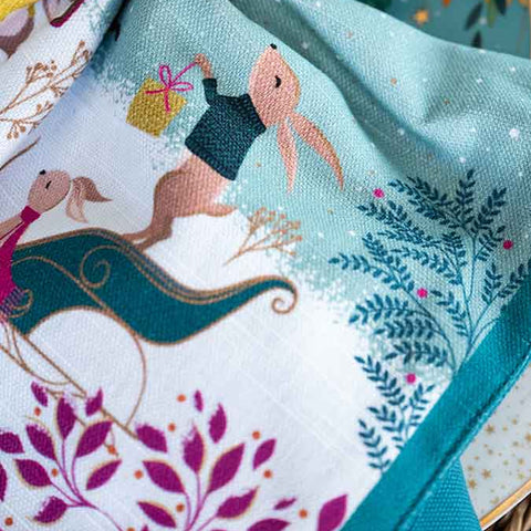 NEW - Sara Miller - Woodland Tales - Set of 2 Napkins - Merry Band