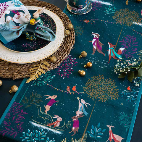 NEW - Sara Miller - Woodland Tales - Table Runner - Deer & Robin