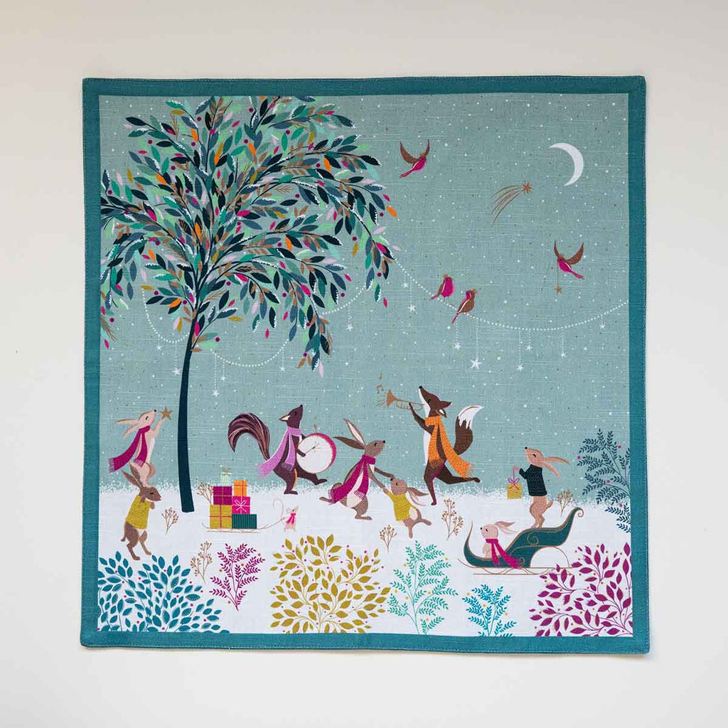 NEW - Sara Miller - Woodland Tales - Set of 2 Napkins - Merry Band