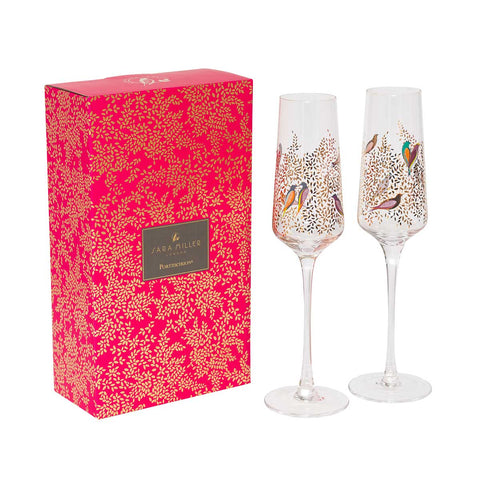NEW - Sara Miller - Chelsea Collection - Set of 2 Champagne Flutes