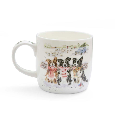 NEW - Wrendale - Christmas - Fine Bone China Mug - While Shepherds Watched Dogs