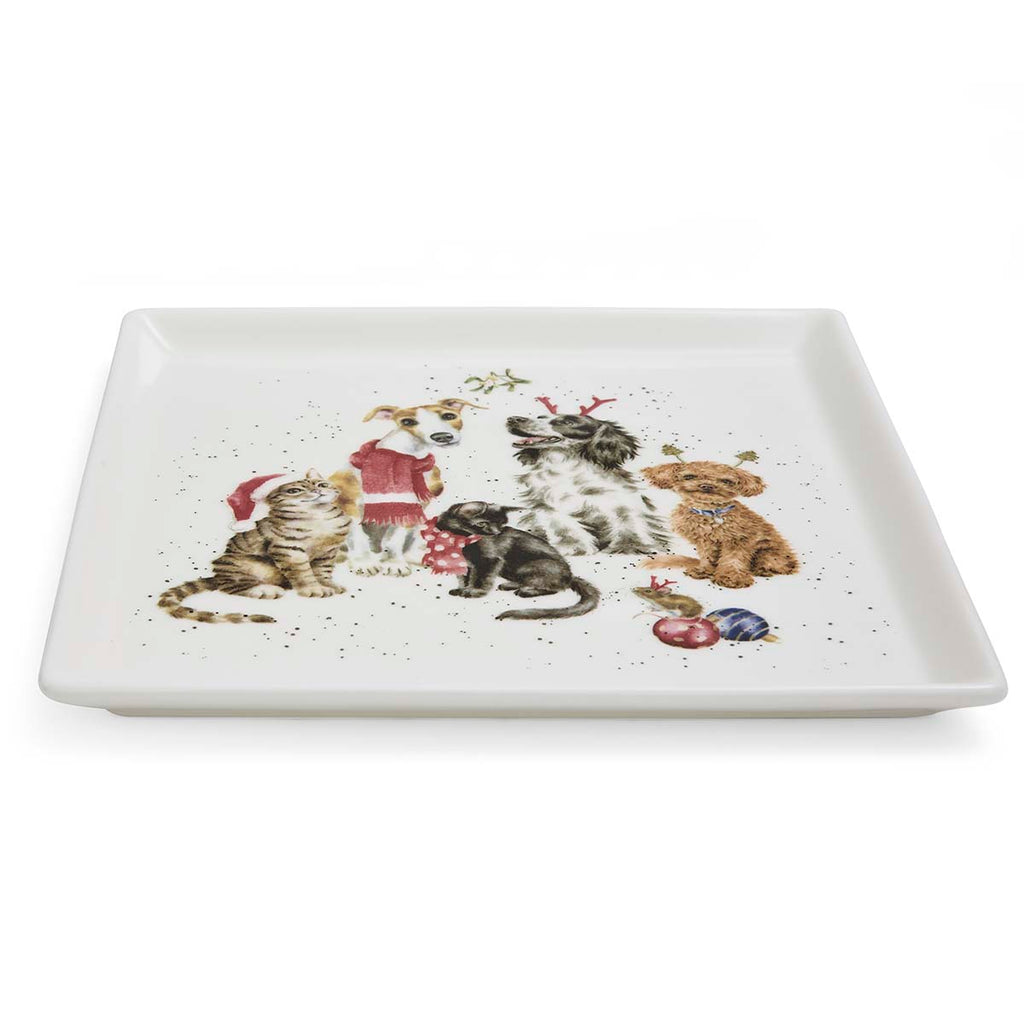 NEW  - Wrendale - Christmas - Square Plate - Office Party