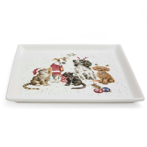 NEW  - Wrendale - Christmas - Square Plate - Office Party