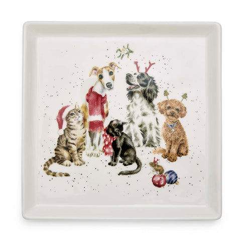 NEW  - Wrendale - Christmas - Square Plate - Office Party