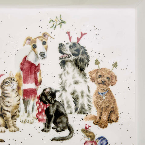 NEW  - Wrendale - Christmas - Square Plate - Office Party