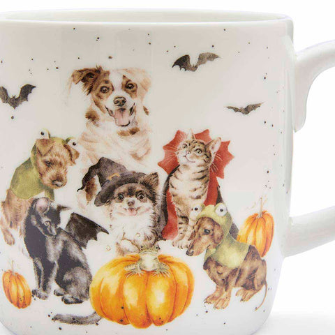 NEW - Wrendale - Halloween - Large Bone China Mug - The Halloween Party
