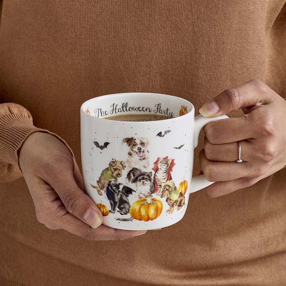 NEW - Wrendale - Halloween - Large Bone China Mug - The Halloween Party