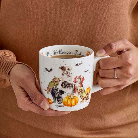 NEW - Wrendale - Halloween - Large Bone China Mug - The Halloween Party