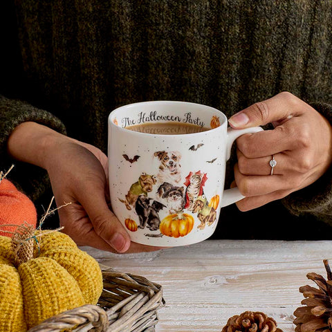 NEW - Wrendale - Halloween - Large Bone China Mug - The Halloween Party