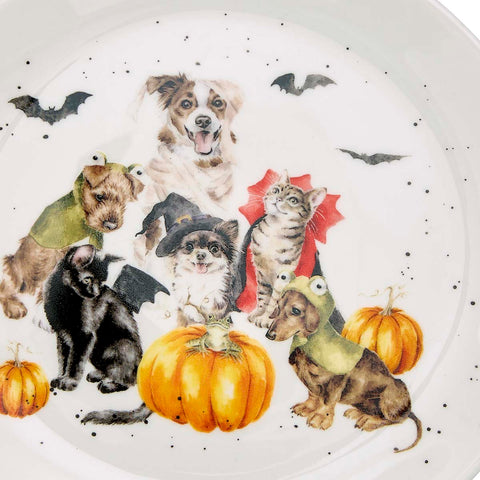 NEW - Wrendale - Halloween - Coupe Side Plate  - The Halloween Party