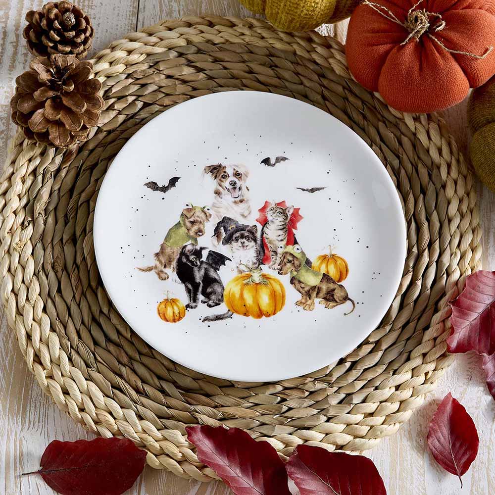 NEW - Wrendale - Halloween - Coupe Side Plate  - The Halloween Party