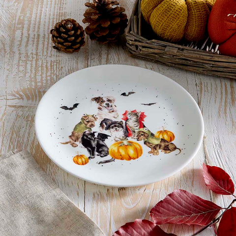 NEW - Wrendale - Halloween - Coupe Side Plate  - The Halloween Party