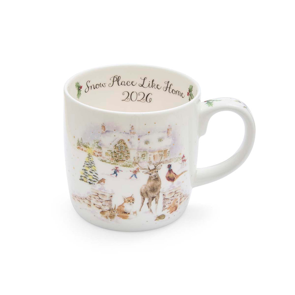 NEW - LIMITED EDITION - Wrendale - Christmas - 2026 Annual Large Bone China Mug - Snow Place like Home 2026
