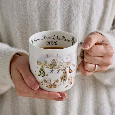 NEW - LIMITED EDITION - Wrendale - Christmas - 2026 Annual Large Bone China Mug - Snow Place like Home 2026