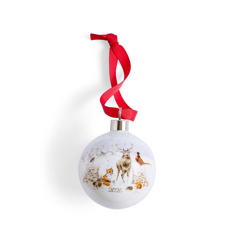 NEW - LIMITED EDITION - Wrendale - Christmas - Bauble Decoration - Annual 2026 Snow Place Like Home