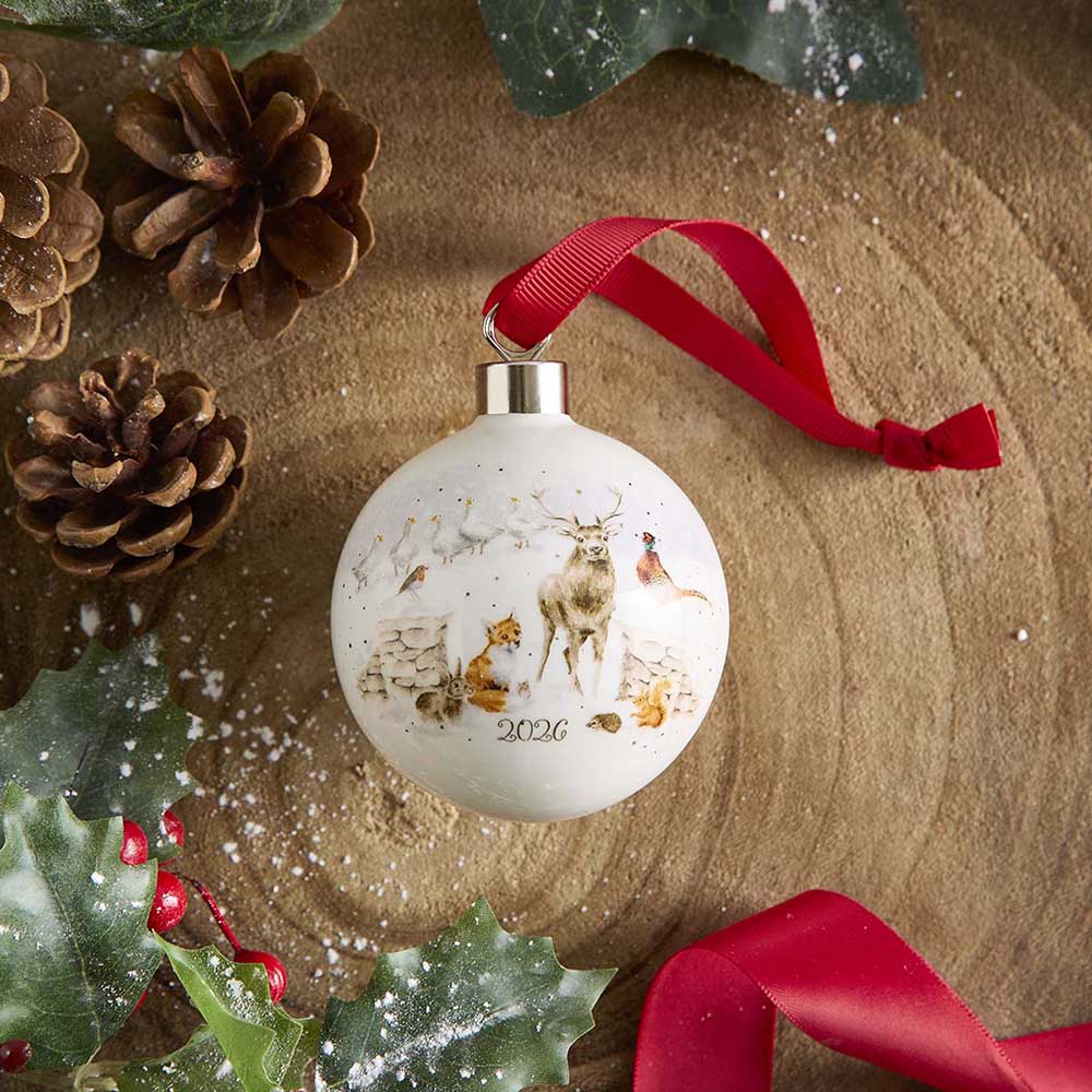NEW - LIMITED EDITION - Wrendale - Christmas - Bauble Decoration - Annual 2026 Snow Place Like Home