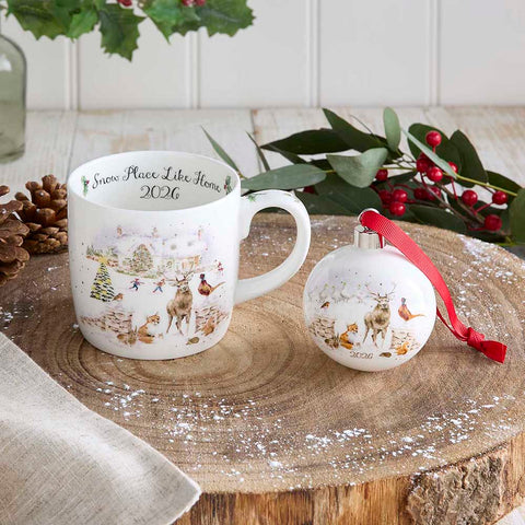 NEW - LIMITED EDITION - Wrendale - Christmas - Bauble Decoration - Annual 2026 Snow Place Like Home