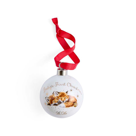 NEW - LIMITED EDITION - Wrendale - Christmas - Little Wren Bauble - Baby's First Christmas 2026