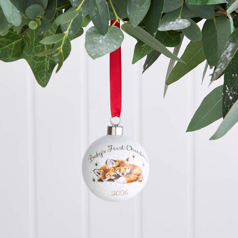 NEW - LIMITED EDITION - Wrendale - Christmas - Little Wren Bauble - Baby's First Christmas 2026
