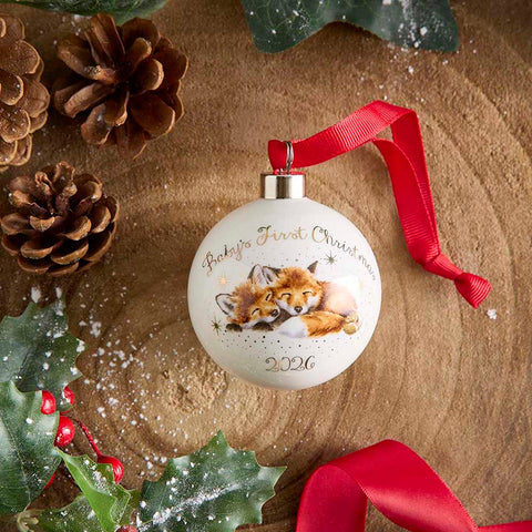 NEW - LIMITED EDITION - Wrendale - Christmas - Little Wren Bauble - Baby's First Christmas 2026