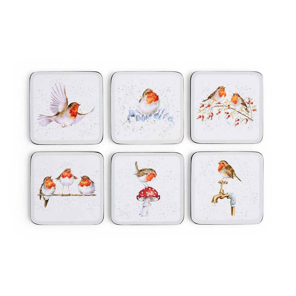 NEW - Wrendale - Christmas - Box Set of 6 Coasters - Festive Friends