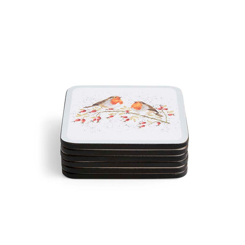 NEW - Wrendale - Christmas - Box Set of 6 Coasters - Festive Friends