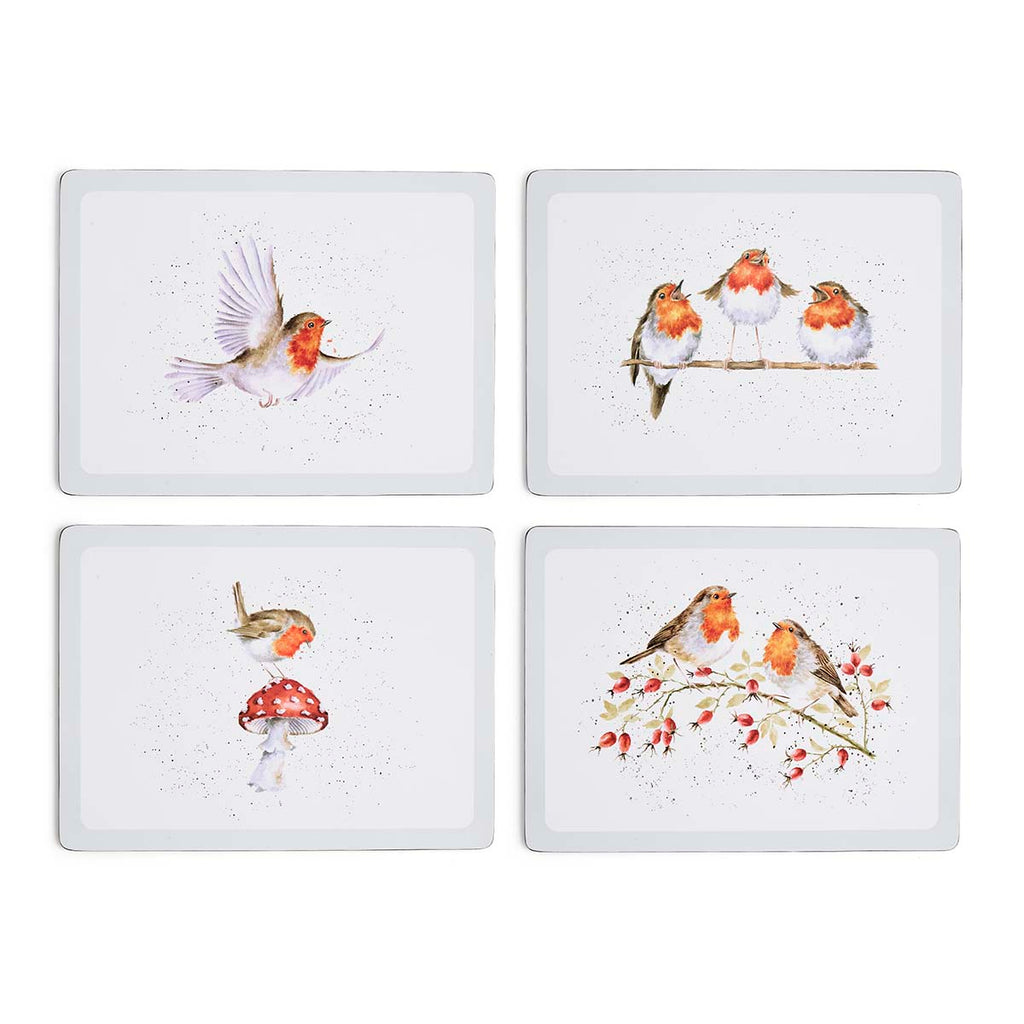 NEW - Wrendale - Christmas - Box Set of 4 - Extra Large Placemats - Festive Friends