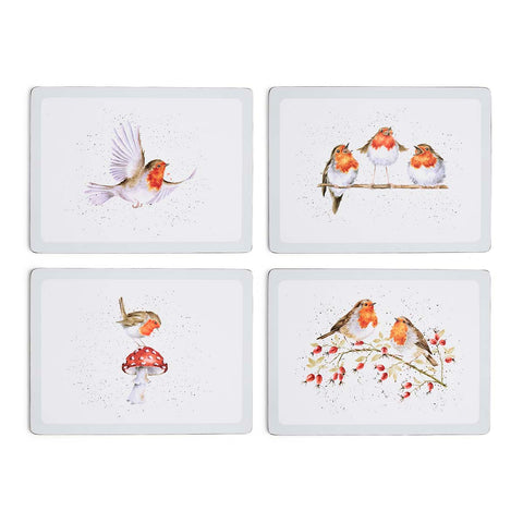 NEW - Wrendale - Christmas - Box Set of 4 - Extra Large Placemats - Festive Friends