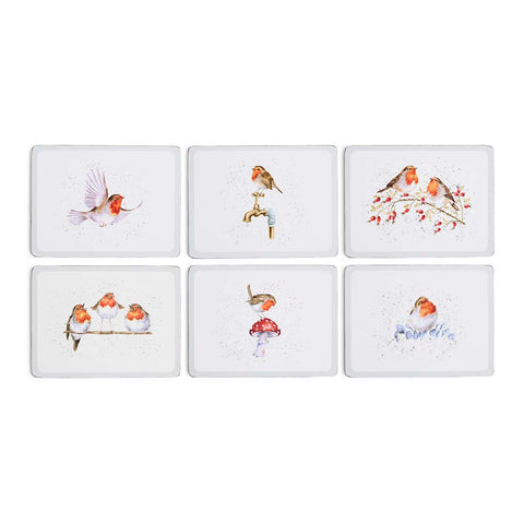 NEW - Wrendale - Christmas - Box Set of 6 Placemats - Festive Friends