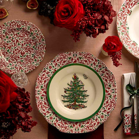 NEW - Spode - Christmas Tree Yuletide - Plate - 27cm - Yuletide Border