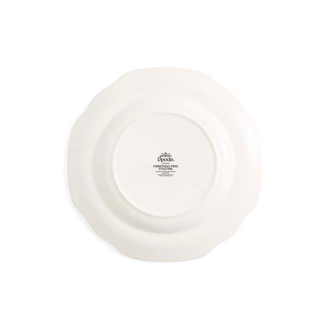 NEW - Spode - Christmas Tree Yuletide - Scalloped Dresser Plate - 27cm - Tree & Yuletide Border