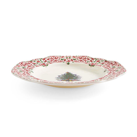 NEW - Spode - Christmas Tree Yuletide - Scalloped Dresser Plate - 20cm - Tree & Yuletide Border