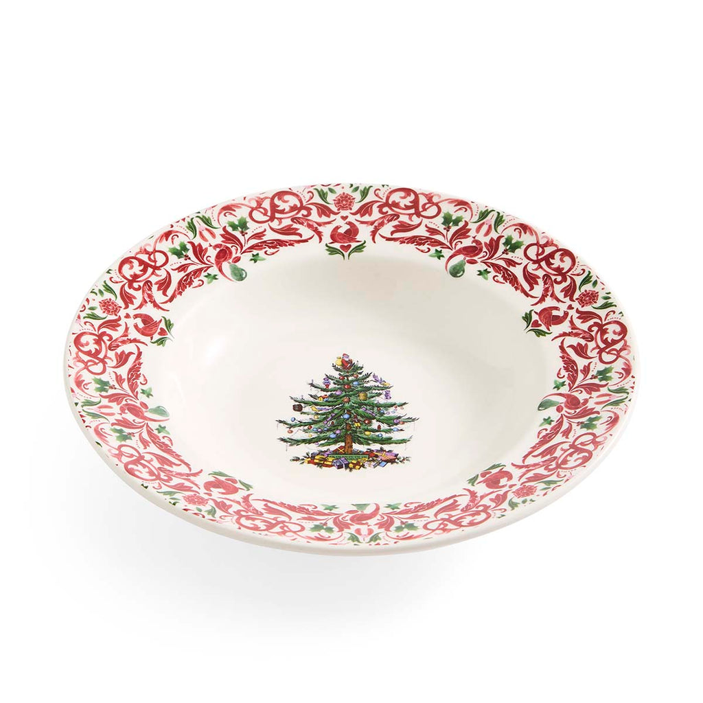 NEW - Spode - Christmas Tree Yuletide - Soup Plate - Tree & Yuletide Border