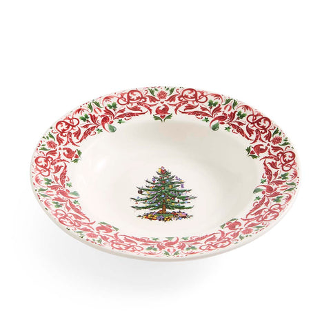 NEW - Spode - Christmas Tree Yuletide - Soup Plate - Tree & Yuletide Border