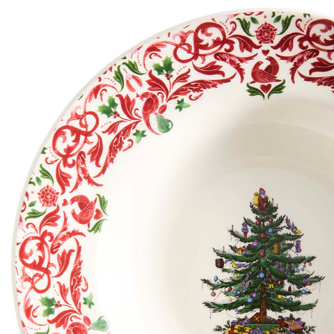 NEW - Spode - Christmas Tree Yuletide - Soup Plate - Tree & Yuletide Border