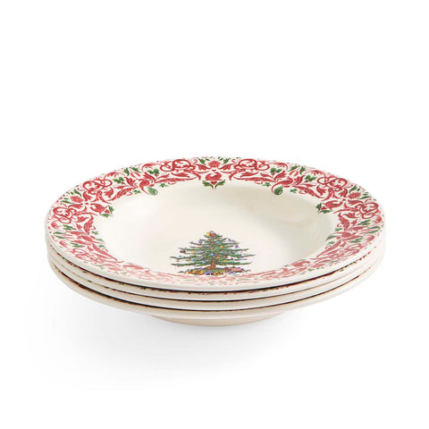 NEW - Spode - Christmas Tree Yuletide - Soup Plate - Tree & Yuletide Border
