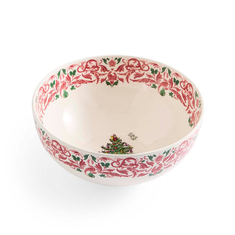 NEW - Spode - Christmas Tree Yuletide - Salad Bowl - Tree & Yuletide Border