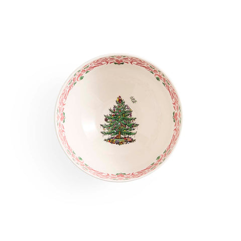 NEW - Spode - Christmas Tree Yuletide - Salad Bowl - Tree & Yuletide Border