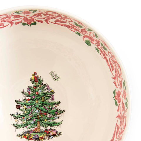 NEW - Spode - Christmas Tree Yuletide - Salad Bowl - Tree & Yuletide Border