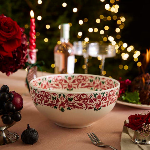 NEW - Spode - Christmas Tree Yuletide - Salad Bowl - Tree & Yuletide Border