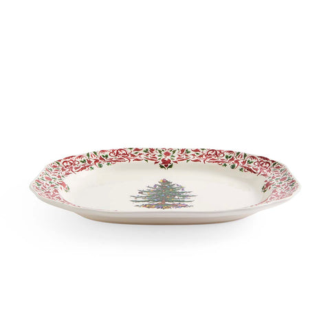 NEW - Spode - Christmas Tree Yuletide - Rectangular Tray - Tree & Yuletide Border