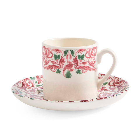 NEW - Spode - Christmas Tree Yuletide - Set of 2 Espresso Cups & Saucer