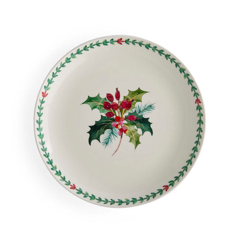 NEW - Portmeirion - Botanic Garden - Christmas - Dinner Plate - Holly & Border