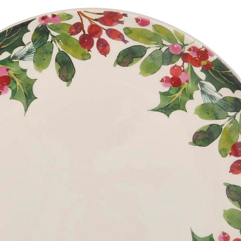 NEW - Portmeirion - Botanic Garden - Christmas - Dinner Plate - Holly & Berries