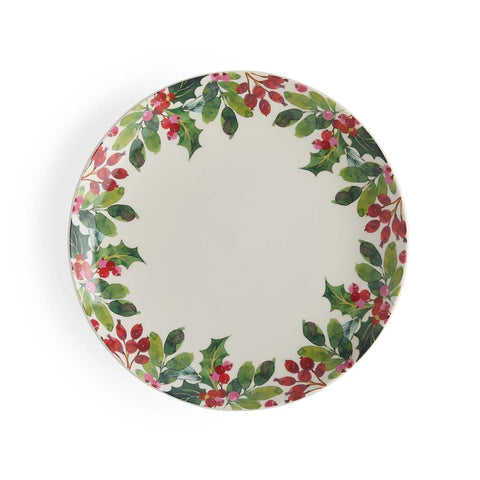 NEW - Portmeirion - Botanic Garden - Christmas - Dinner Plate - Holly & Berries
