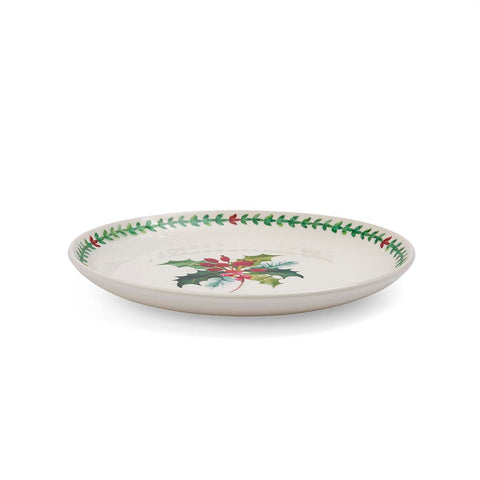 NEW - Portmeirion - Botanic Garden - Christmas - Salad Plate - Holly & Border